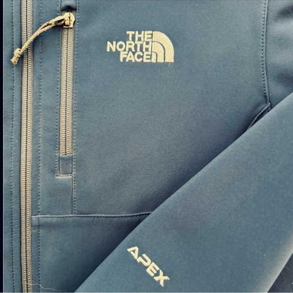 The North Face Apex Bionic Fleece Lined Jacket Navy Blue Warm Men’s Size Small - Picture 4 of 13